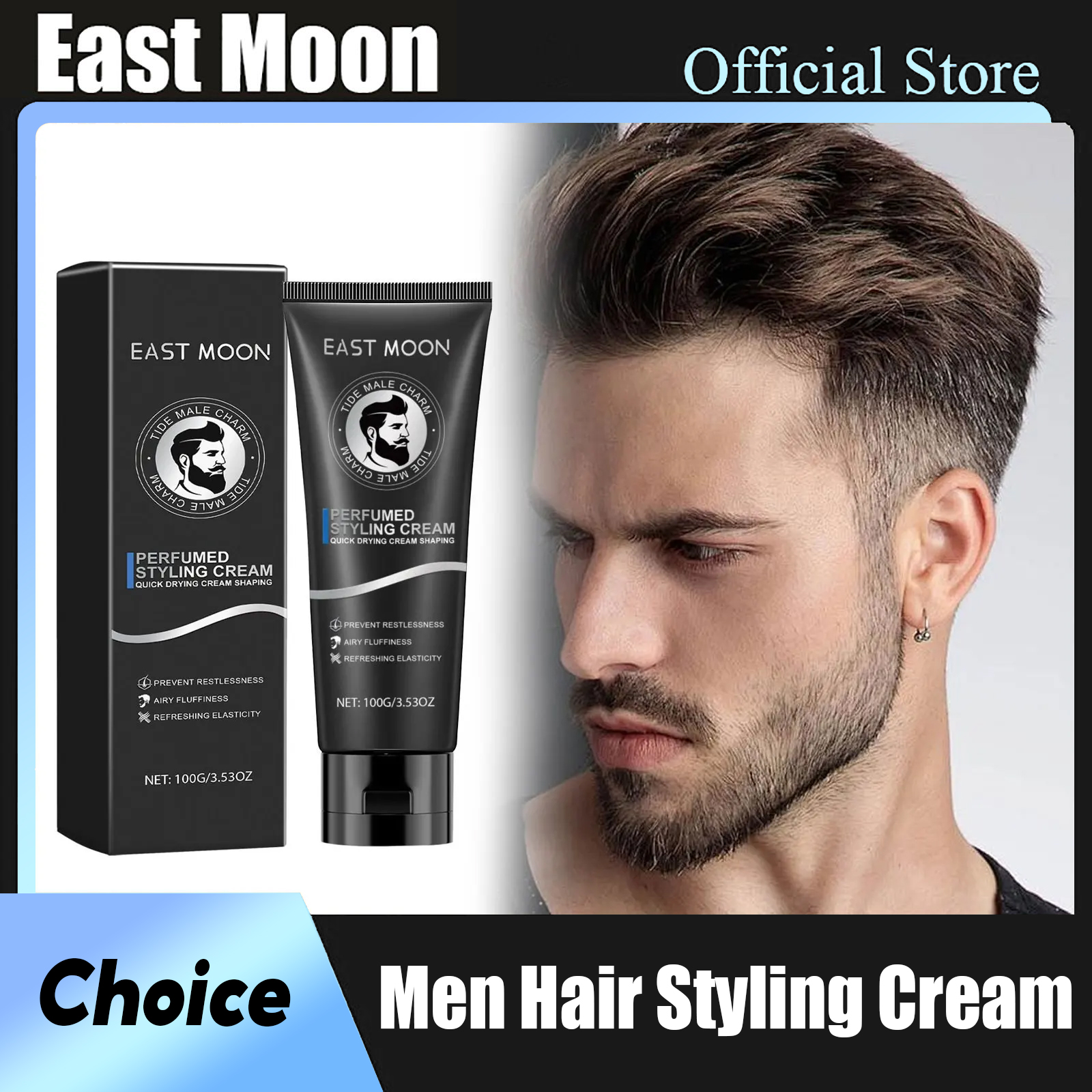 Edge Control Gel - Men Hair Styling Cream Long-Lasting Straighten
