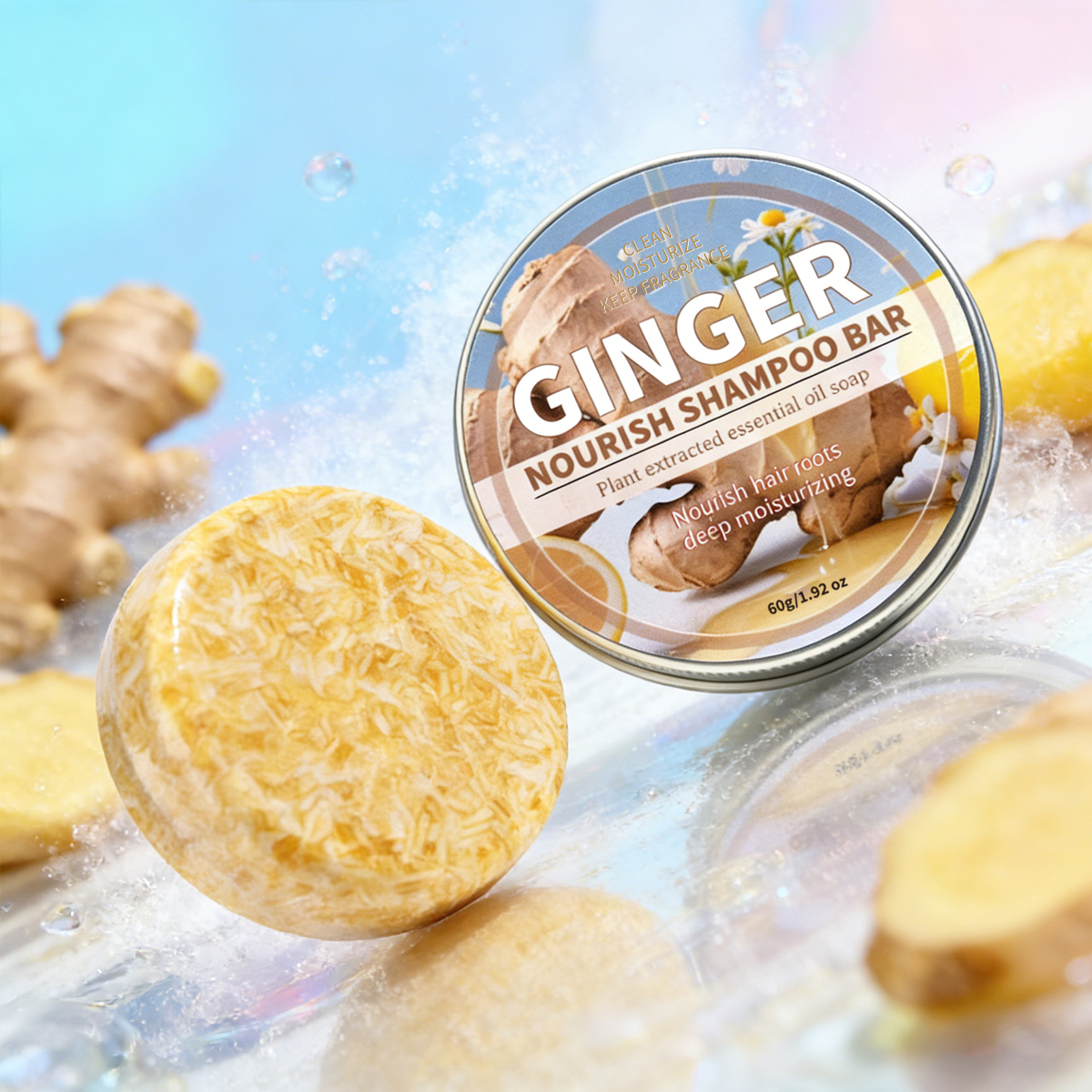 Hair Care Pantene - Ginger Essential Oil Shampoo Bar, Plant