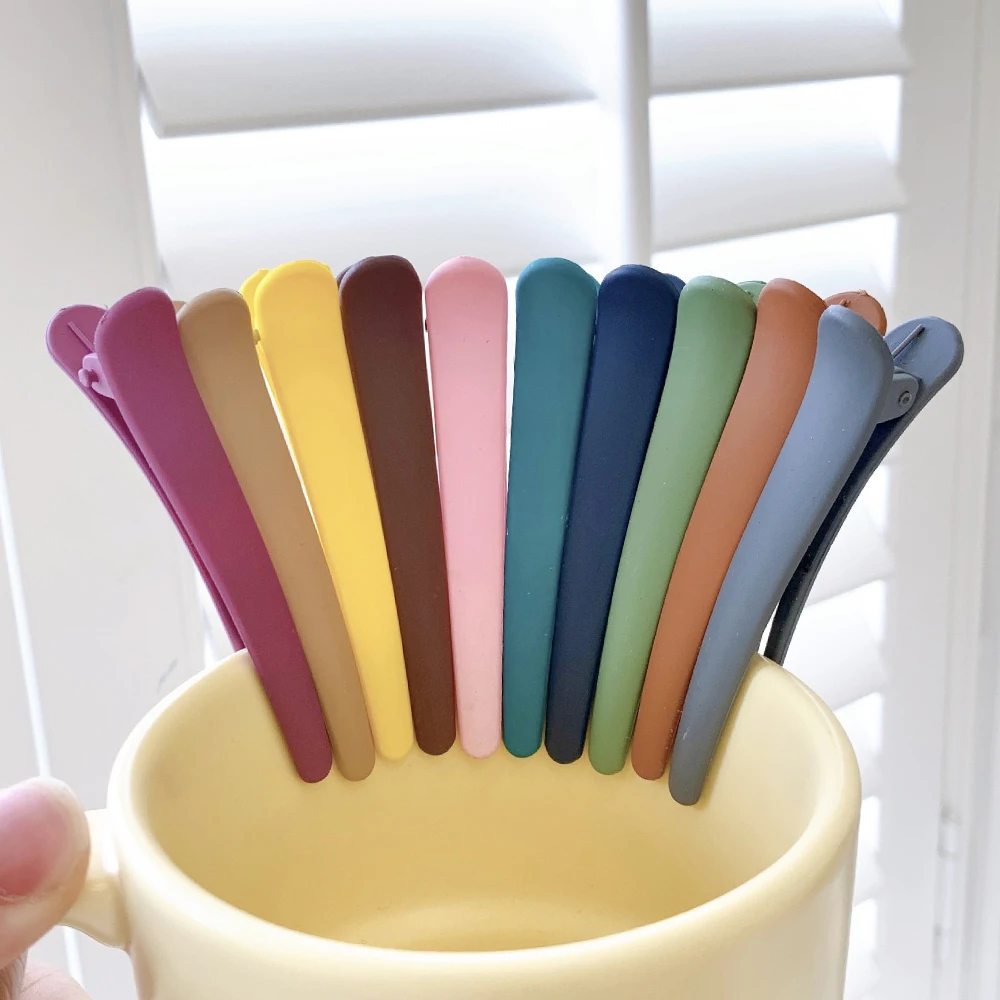 Hair Care Salon - 4Pcs/Set Duckbill Clip Candy Colors Hairdressing