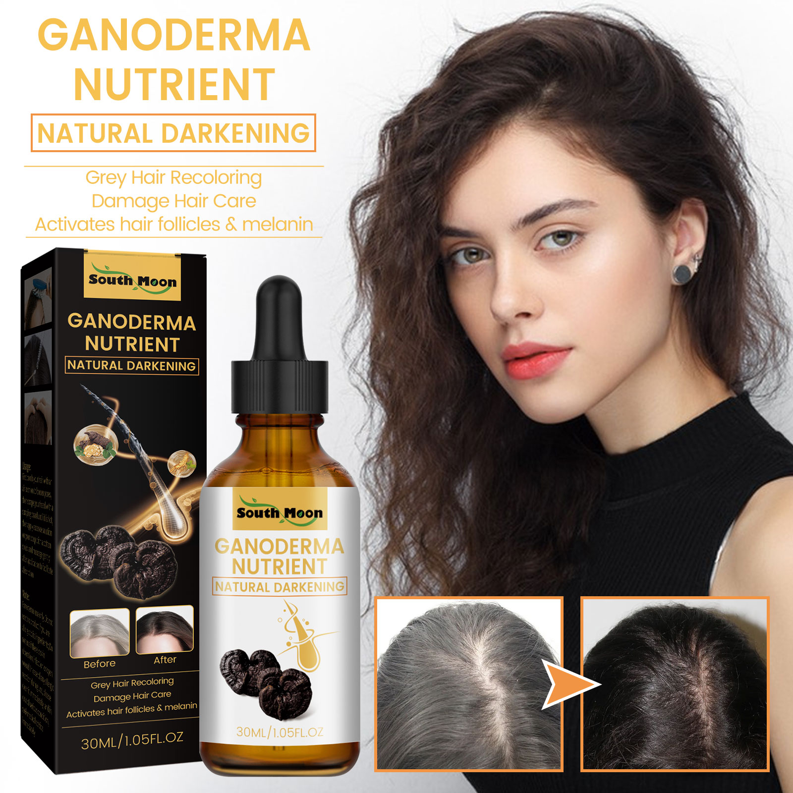 Hair Care Garnier - Reying Hair, Hair Darkening , Organic