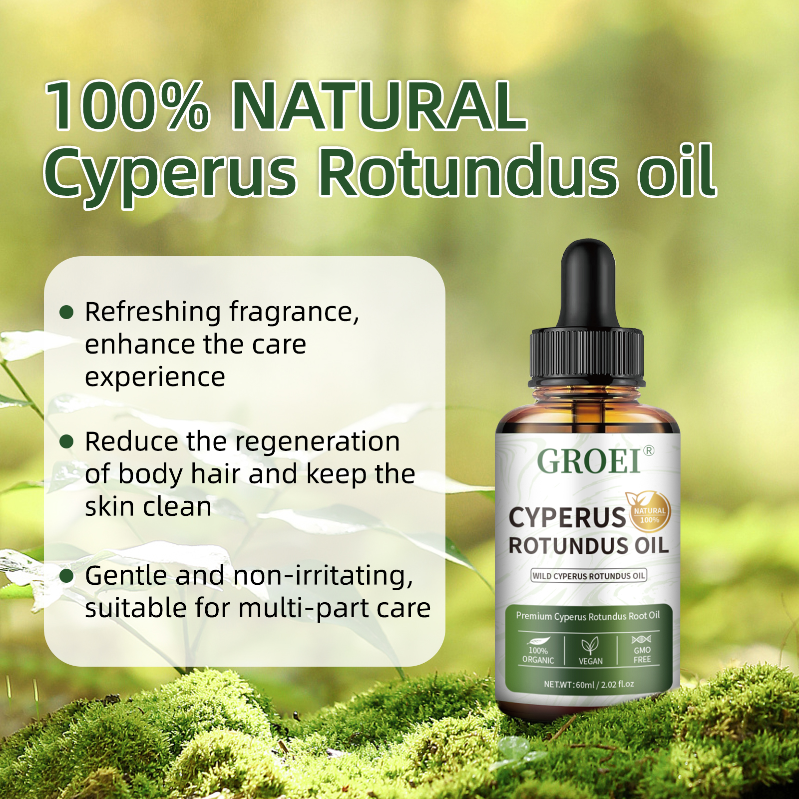 Hair Care Organic - Cyperus Rotundus Oil for Hair Minimizing,