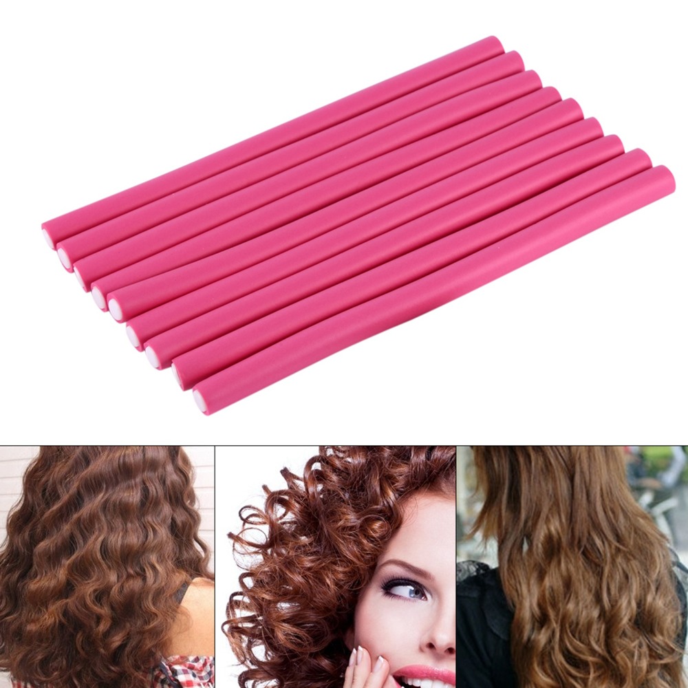 10Pcs/Set Soft Foam Soft Hair  – Hair Roller Set Flexi Bewertung und Preis