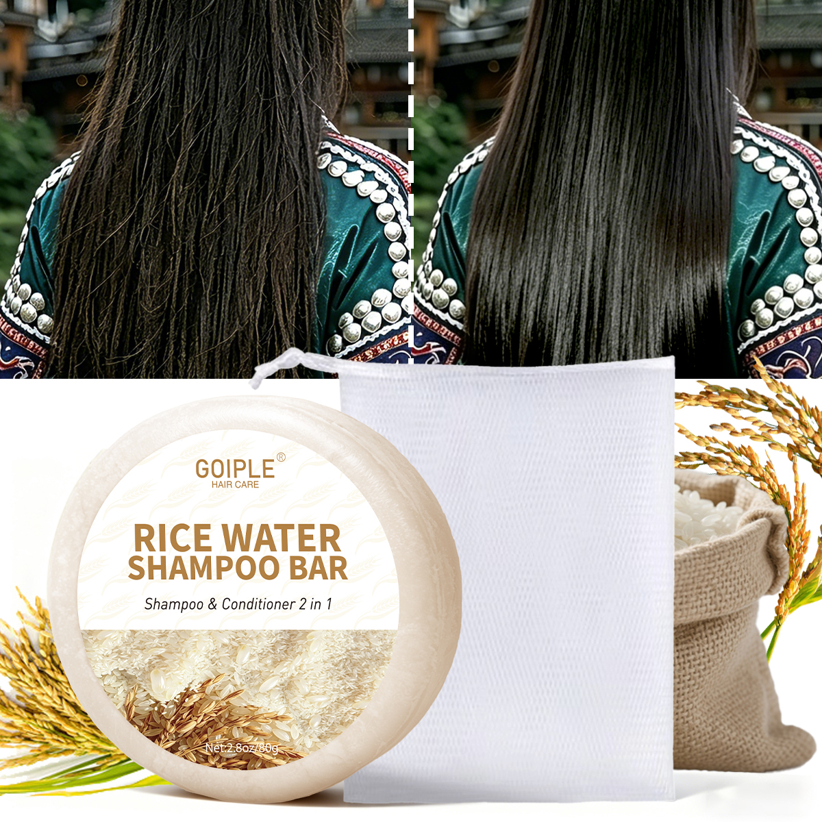 GOIPLE 80g Rice Water Hair Soa – Hair Care With Rice Water Bewertung und Preis