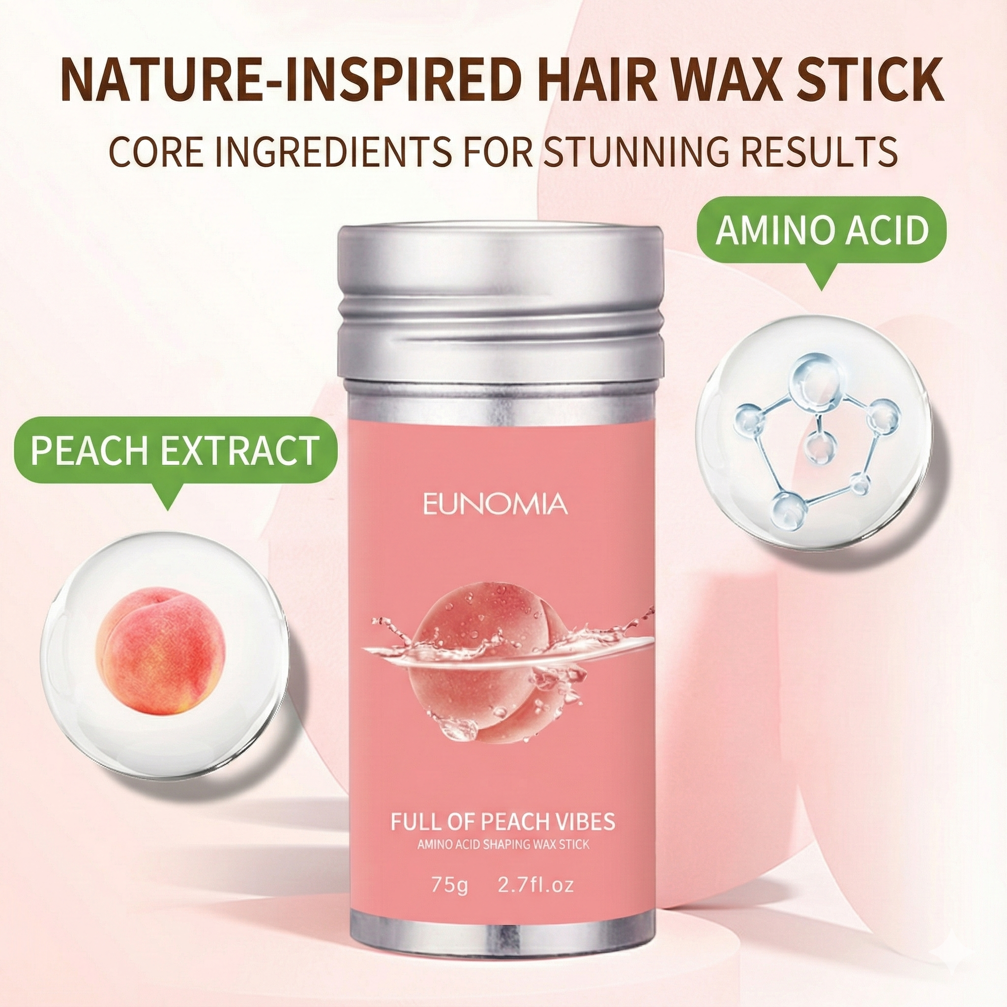 Peach Hair Wax Stick 75g Edge  – Edge Control Gel Bewertung und Preis