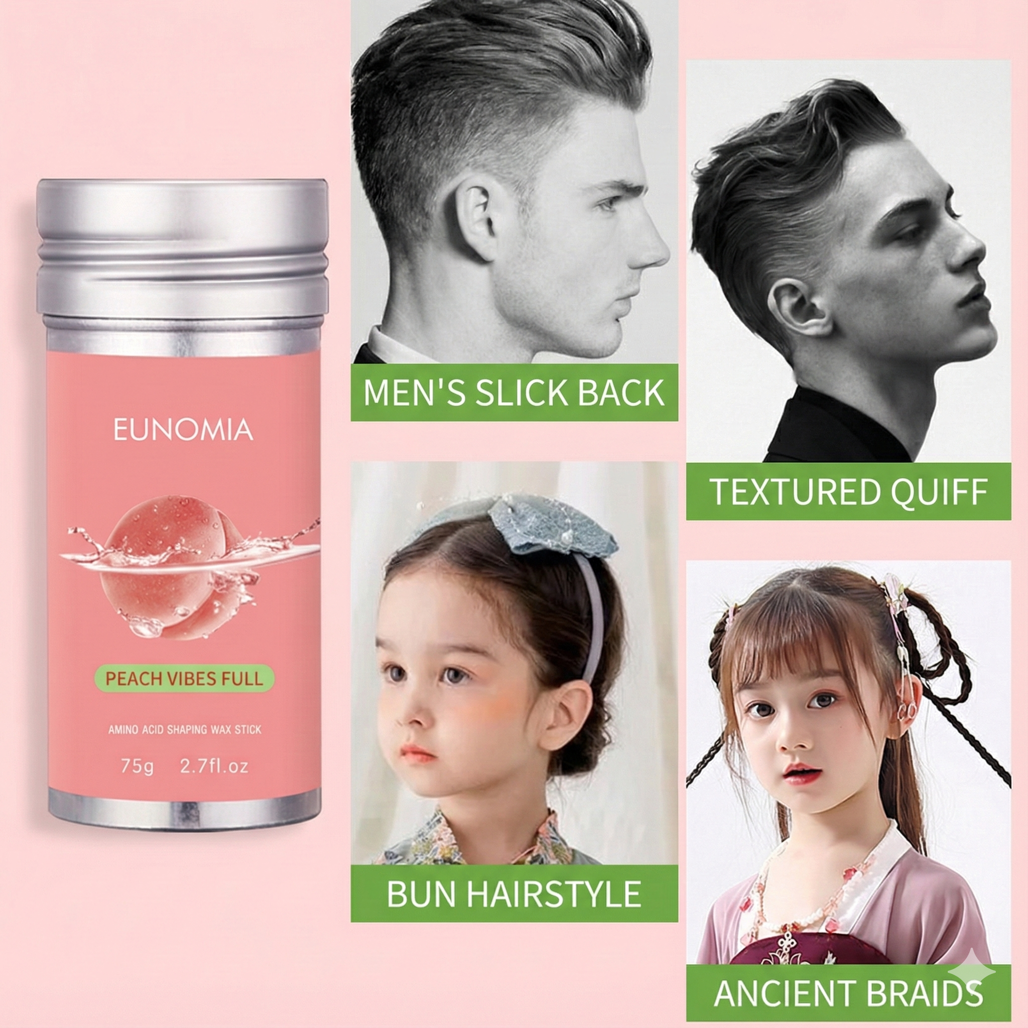 Peach Hair Wax Stick 75g Edge  – Edge Control Gel Bewertung und Preis