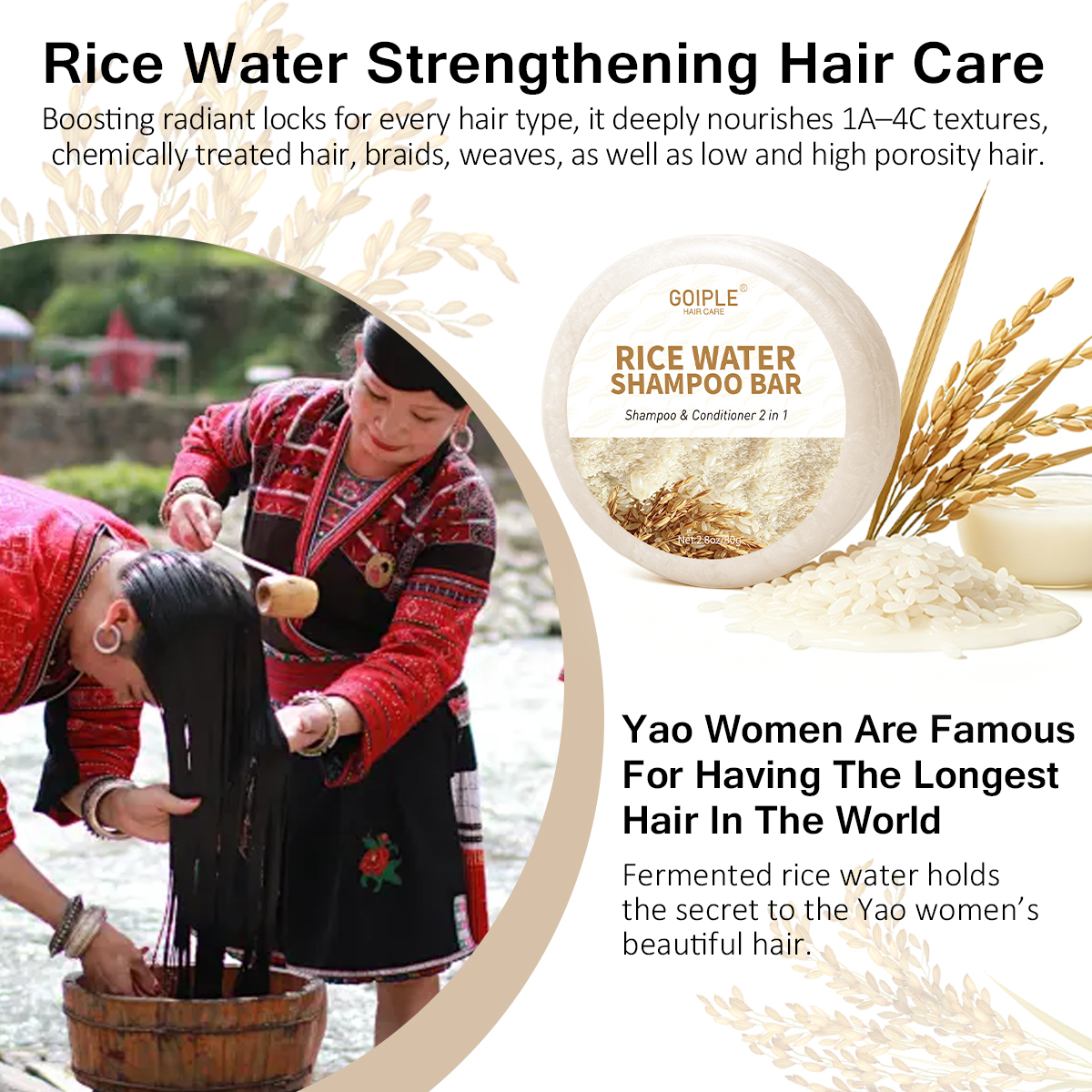 Natural Rice Water Shampoo Bar – Hair Care With Rice Water Bewertung und Preis