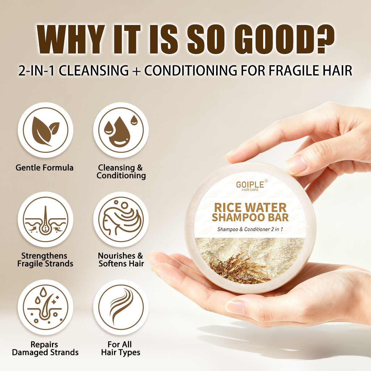 Natural Rice Water Shampoo Bar – Hair Care With Rice Water Bewertung und Preis