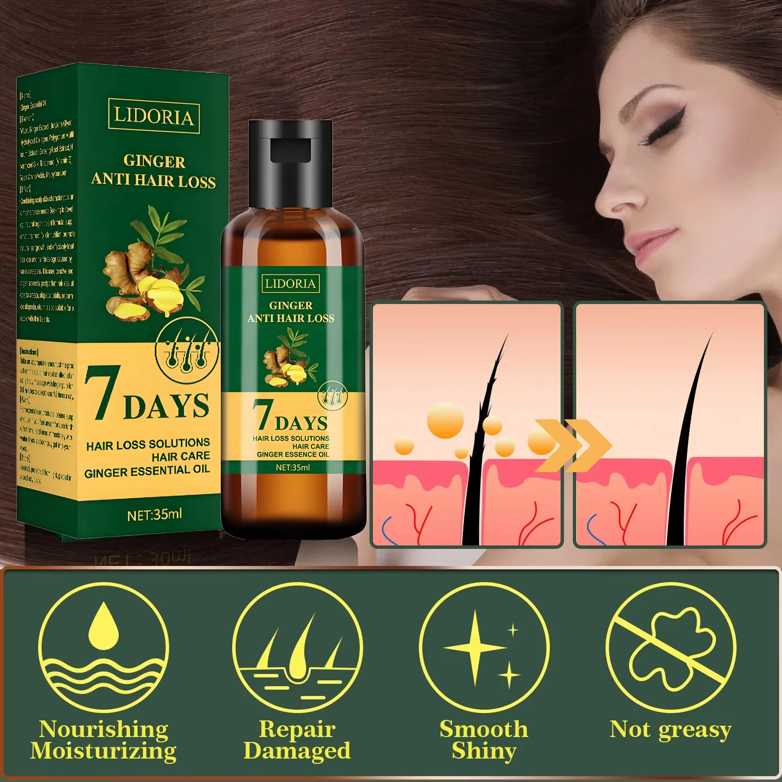 Ginger Hair Growth Essential O – Hair Care Essential Oil Atomizing Bewertung und Preis