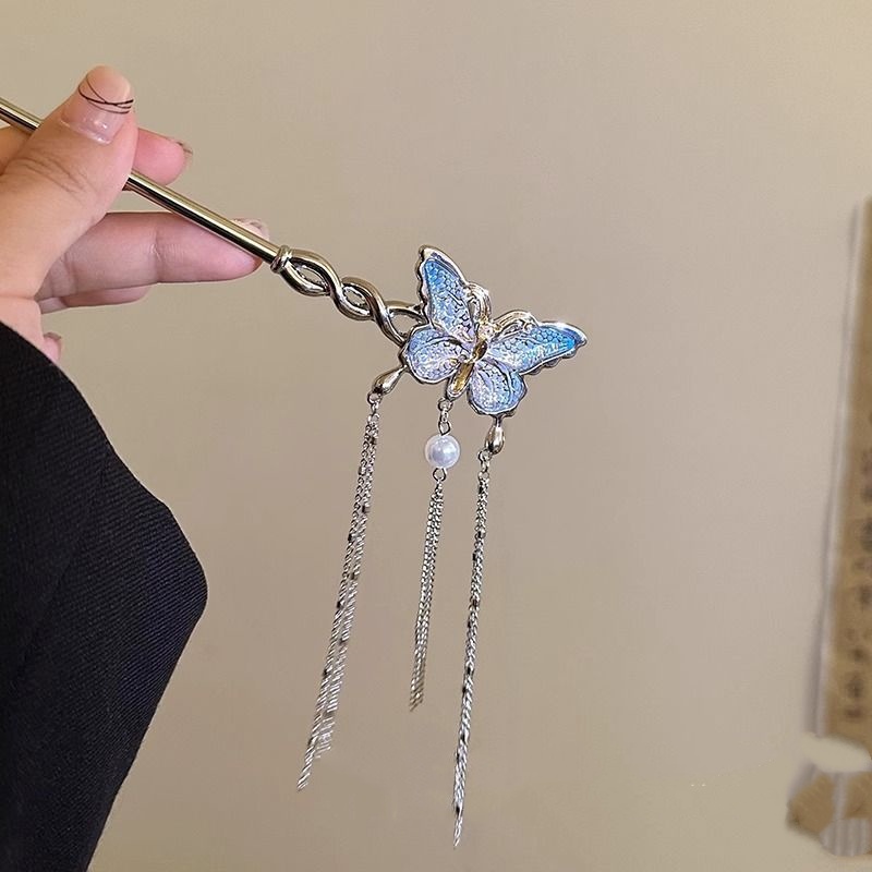 Silver Butterfly Tassel Hairpi – Hair Care Ingredients Bewertung und Preis