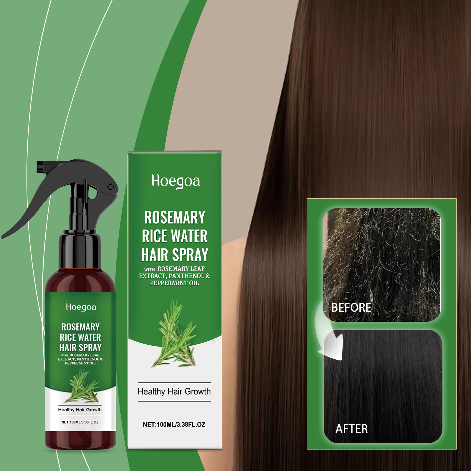 Rosemary Hair Spray With Rice  – Hair Care With Rice Water Bewertung und Preis