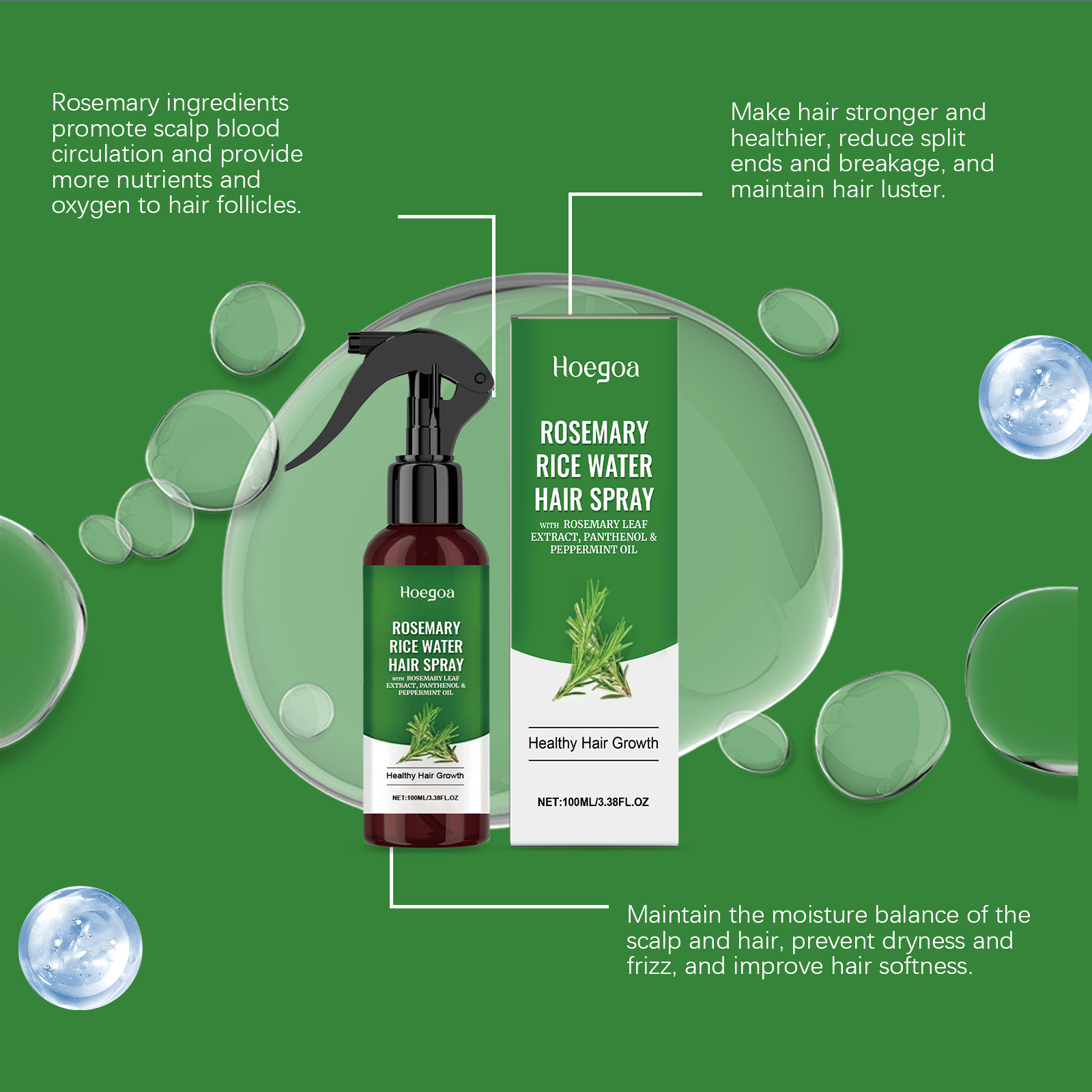 Rosemary Hair Spray With Rice  – Hair Care With Rice Water Bewertung und Preis