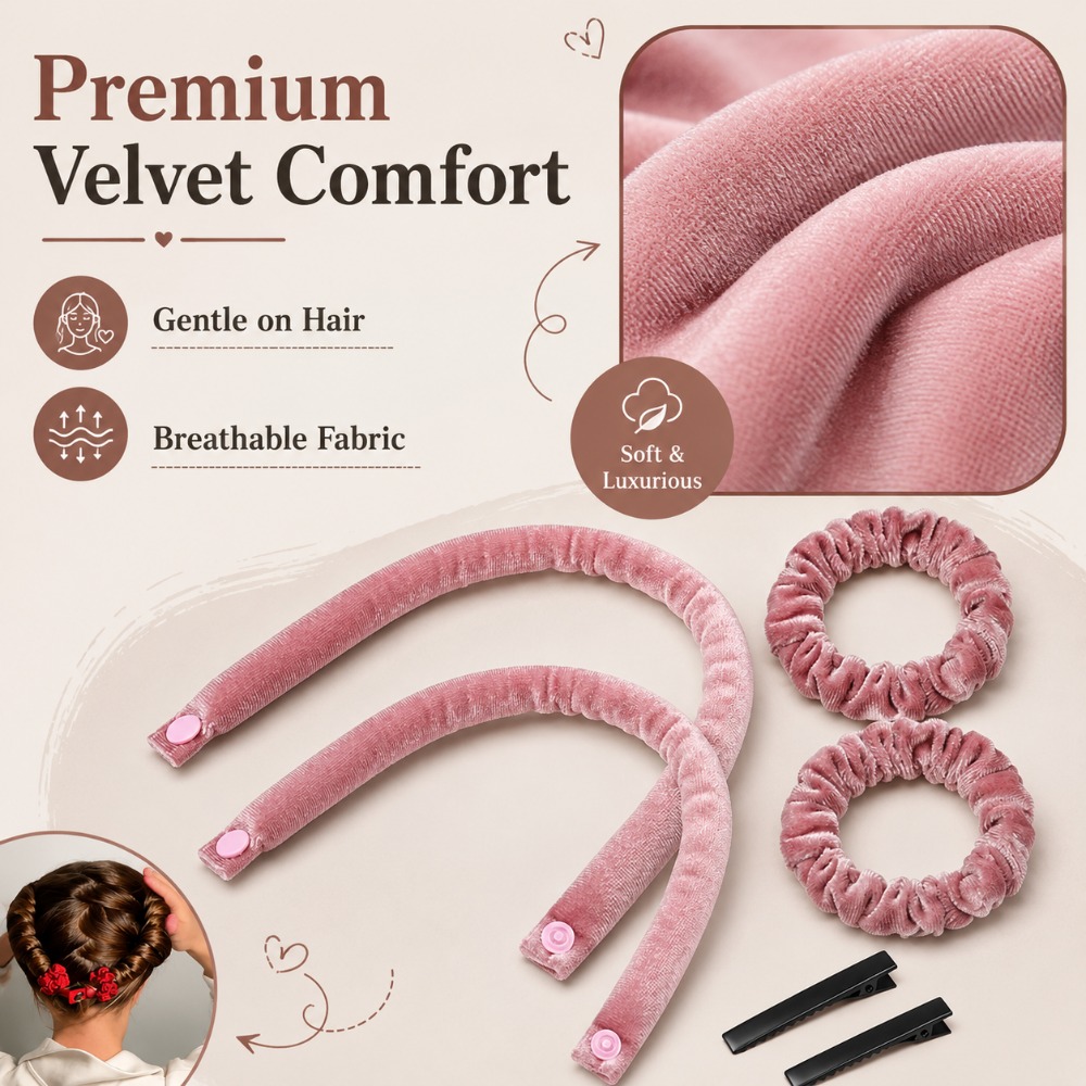 6Pcs Heatless Curling Rod Set  – Hair Roller Set Flexi Bewertung und Preis