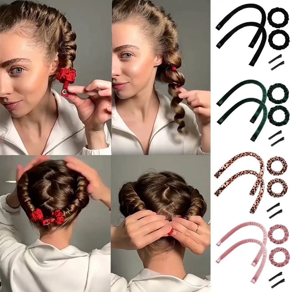 6Pcs Heatless Curling Rod Set  – Hair Roller Set Flexi Bewertung und Preis