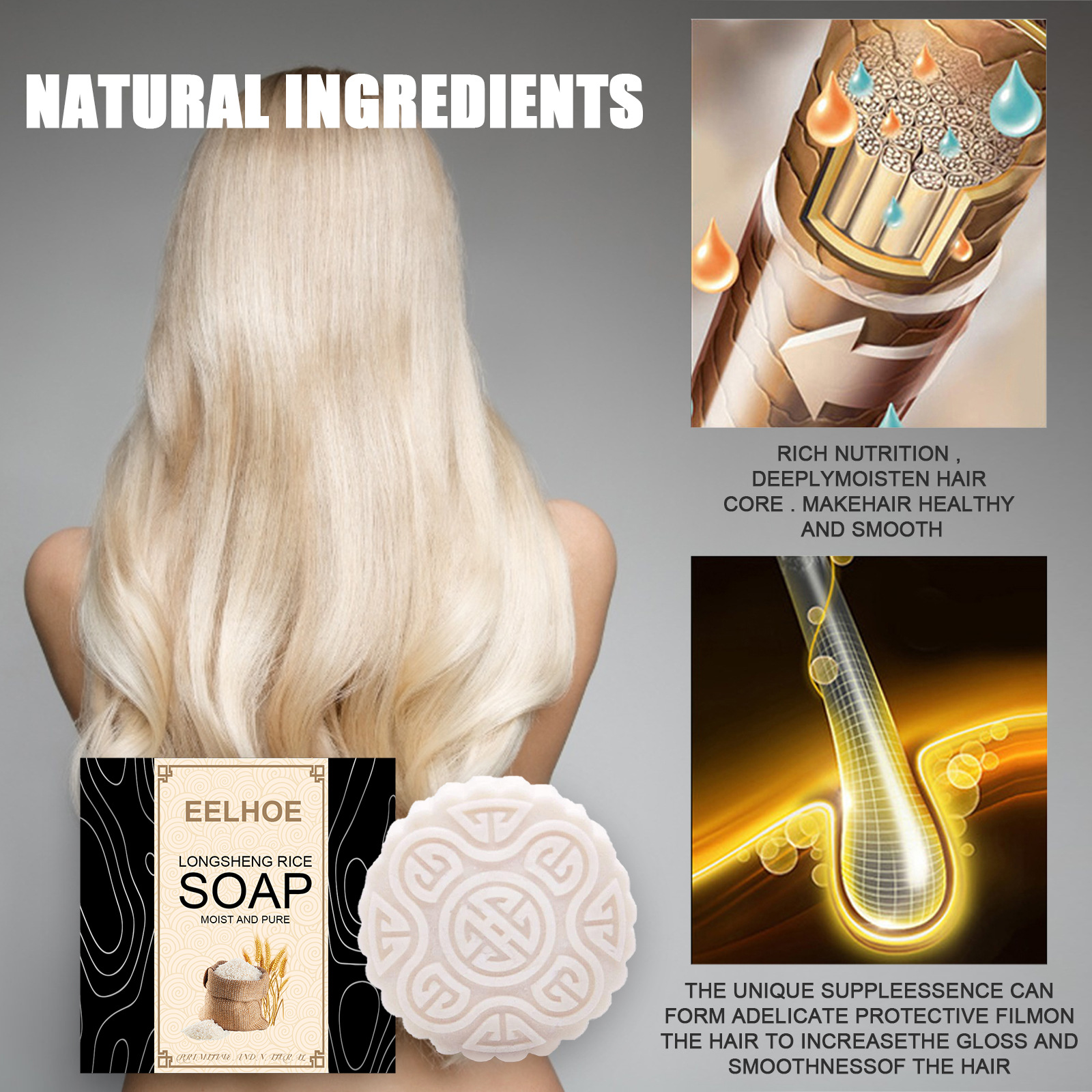 EELHOE Rice Soap Shampoo Handc – Hair Care With Rice Water Bewertung und Preis