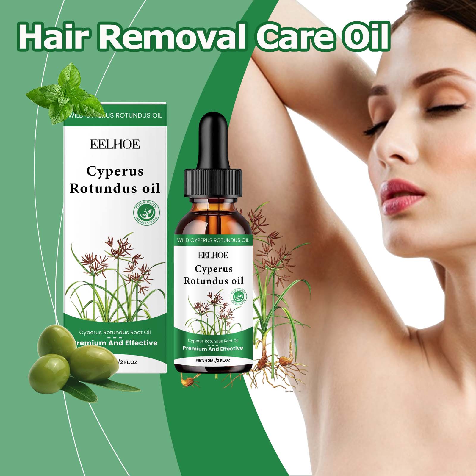 TITOK HOT 60ml Cyperus Rotundu – Hair Care Olive Oil Bewertung und Preis